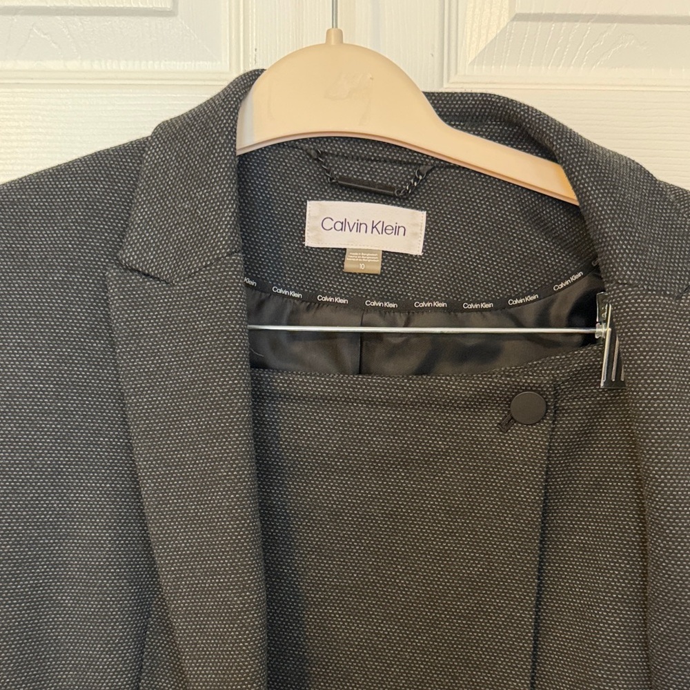 Calvin Klein Dark Gray Blazer & Skirt Suite - Picture 4 of 4